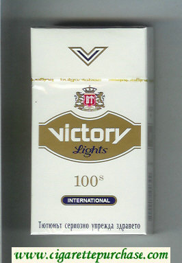 Victory Lights 100s International cigarettes hard box