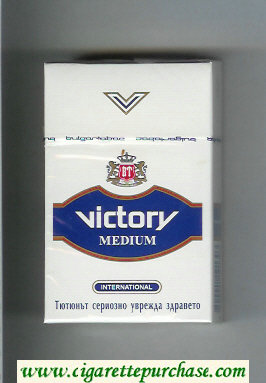 Victory Medium International cigarettes hard box