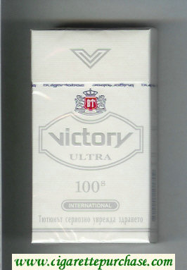 Victory Ultra 100s International cigarettes hard box