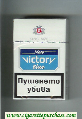 Victory New Blue King Size cigarettes hard box