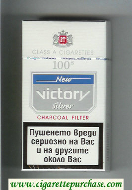 Victory 100s New Silver Charcoal Filter cigarettes hard box