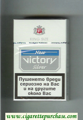 Victory New Silver King Size cigarettes hard box