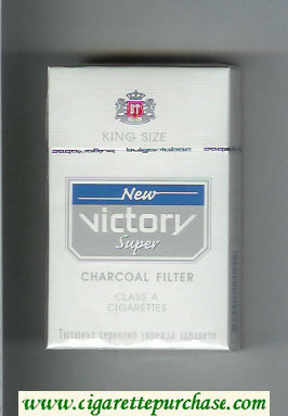 Victory New Super Charcoal Filter King Size cigarettes hard box