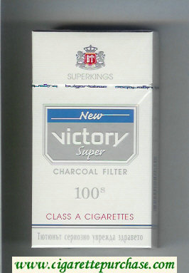 Victory New Super Charcoal Filter 100s cigarettes hard box