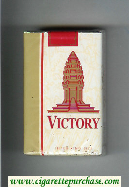 Victory cigarettes white and gold soft box