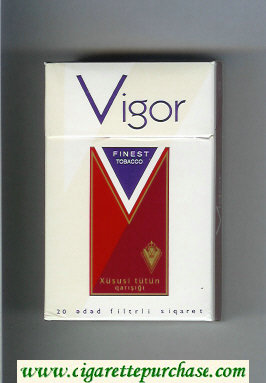 Vigor Finest Tobacco Xususi Tutun Qarisigi cigarettes hard box
