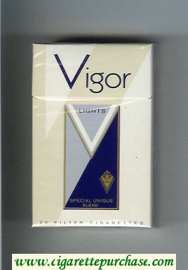 Vigor Lights Special Inique Blend cigarettes hard box