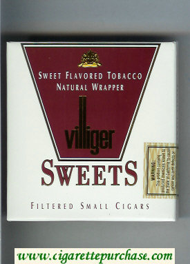 Villiger Sweets Filtered Small Cigars cigarettes wide flat hard box