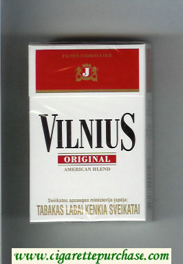 Vilnius Original American Blend cigarettes hard box