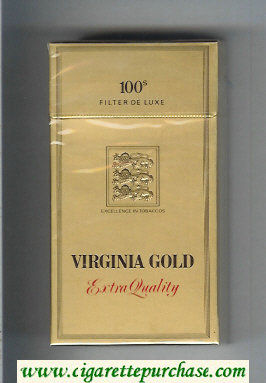 Virginia Gold Extra Quality 100s cigarettes hard box