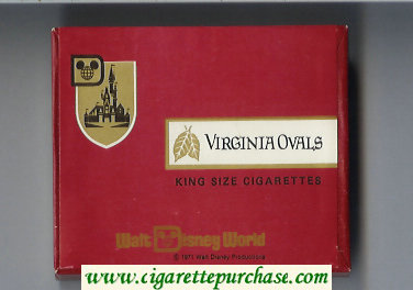 Virginia Ovals King Size cigarettes wide flat hard box