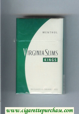 Virginia Slims Kings Menthol cigarettes hard box