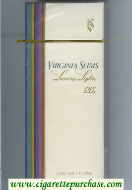 Virginia Slims Luxury Lights 120s Filter cigarettes hard box
