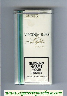 Virginia Slims Lights Menthol 100s cigarettes soft box