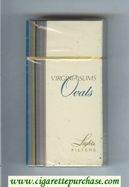 Virginia Slims Ovals Lights Filters 100s cigarettes soft box