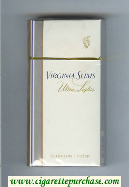 Virginia Slims Ultra Lights 100s Filter cigarettes hard box