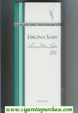 Virginia Slims Luxuy Ultra Lights 120s Menthol cigarettes hard box