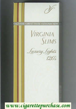 Virginia Slims Luxury Lights 120s cigarettes hard box