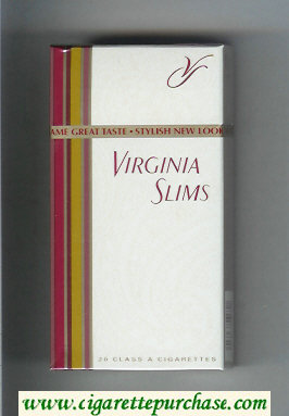 Virginia Slims 100s cigarettes hard box