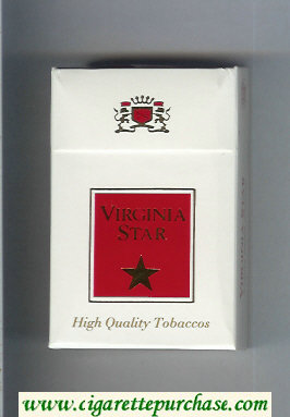 Virginia Star cigarettes white and red hard box