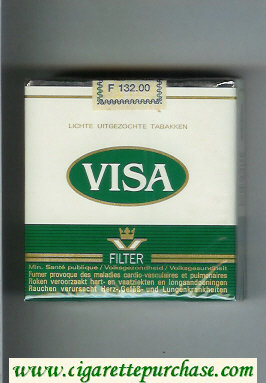 Visa Filter 25 cigarettes white and green soft box