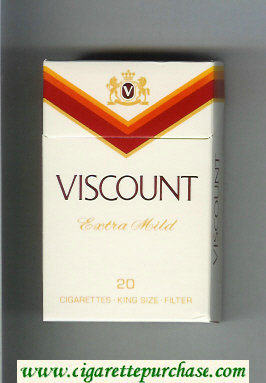 Viscount Extra Mild 20 cigarettes hard box