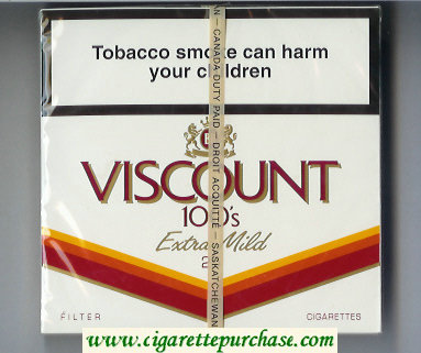 Viscount 100s Extra Mild 25s Filter cigarettes wide flat hard box