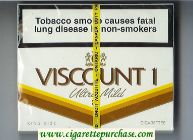 Viscount 1 Ultra Mild 25 cigarettes wide flat hard box