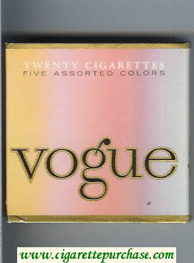 Vogue Five Assorted Colors cigarettes wide flat hard box