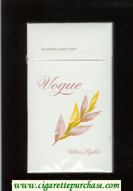 Vogue Superslims 100s Ultra Lights cigarettes hard box