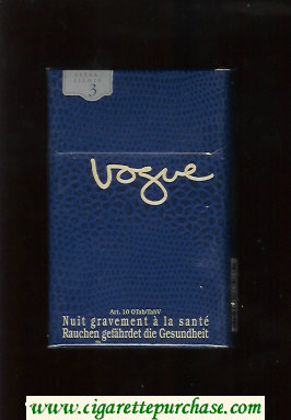 Vogue Ultra Lights 3 cigarettes hard box