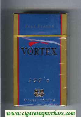 Vortex 100s Full Flavor cigarettes hard box