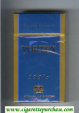 Vortex 100s Ultra Lights cigarettes hard box