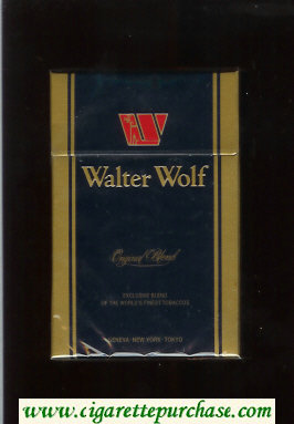 Walter Wolf cigarettes Original Blend dark blue hard box