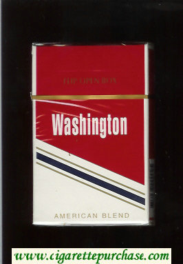 Washington American Blend cigarettes red and white hard box