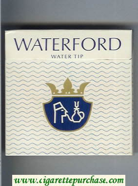 Waterford Water Tip cigarettes wide flat hard box