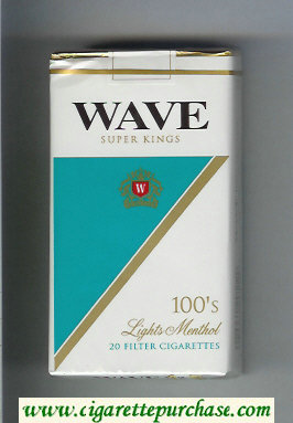 Wave 100s Lights Menthol cigarettes soft box