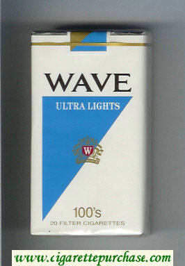 Wave Ultra Lights 100s cigarettes soft box