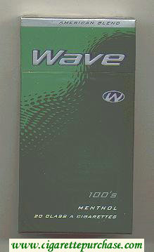 Wave 100s Menthol cigarettes hard box