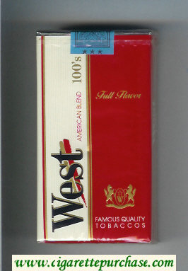 West American Blend 100s Full Flavor cigarettes soft box