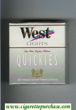 West Quickies 30 Lights cigarettes hard box