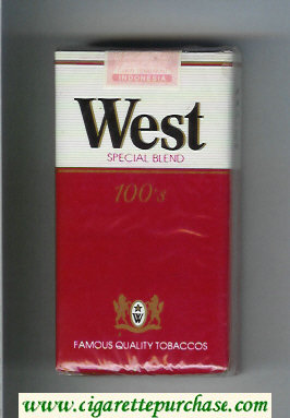 West Special Blend 100s cigarettes soft box