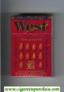 West 'R' Amaretti Finest Blend cigarettes hard box