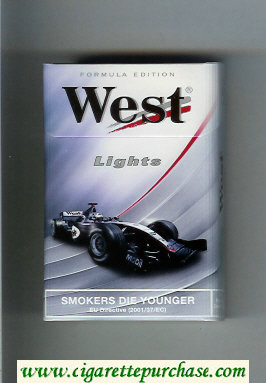 West 'R' Lights Formula Edition cigarettes hard box