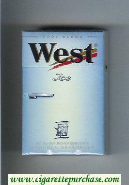 West 'R' Ice Cool Blend cigarettes hard box