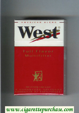 West 'R' Multifilter Full Flavor American Blend cigarettes hard box