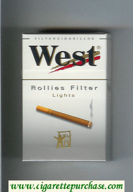 West 'R' Rollies Filter Lights Filter Cigarillos cigarettes hard box