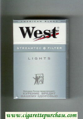 West 'R' Streamtec Filter Lights American Blend cigarettes hard box