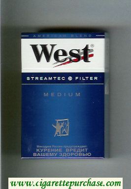 West 'R' Streamtec Filter Medium American Blend cigarettes hard box