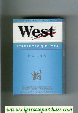 West 'R' Streamtec Filter Ultra American Blend cigarettes hard box